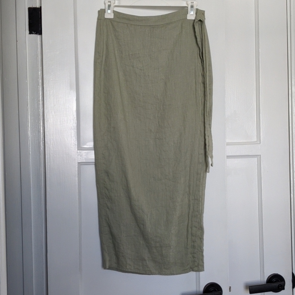 Whimsy + Row Valentina Skirt in Sage Linen